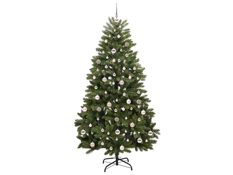 Sapin de noël, arbre de noël artificiel 210 cm 300 led blanc chaud vert shl8478 - Conforama D