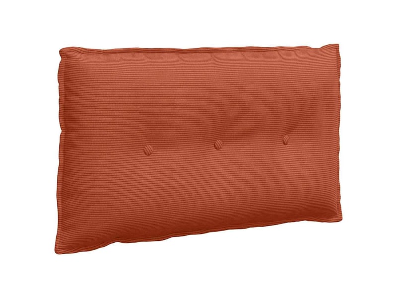 Coussin de dos, coussin de dossier rouge orange 80 x 50 cm tissu en velours côtelé cf55016 - Conforama A