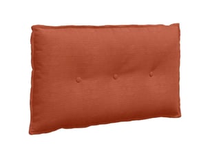 Coussin de dos, coussin de dossier rouge orange 80 x 50 cm tissu en velours côtelé cf55016
