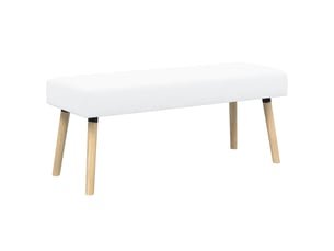 Banc chambre, banc de lit, banc capitonné canal blanc 110x40x46 cm tissu