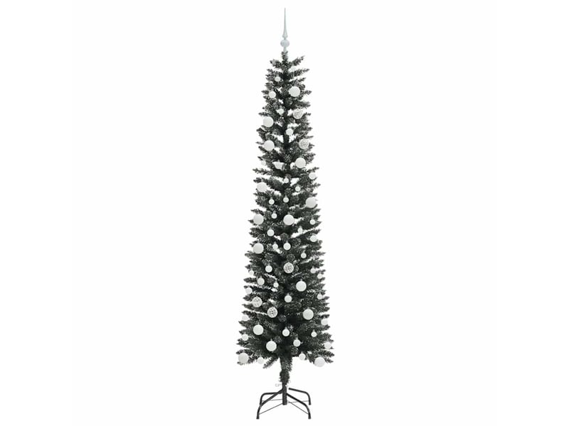  Sapin de noël - arbre de noël artificiel vert 210 cm pvc, plastique et acier  - Conforama D