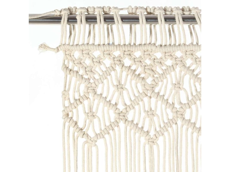  Rideau en macramé, rideau de porte 140x240 cm coton cf43855  - Conforama C