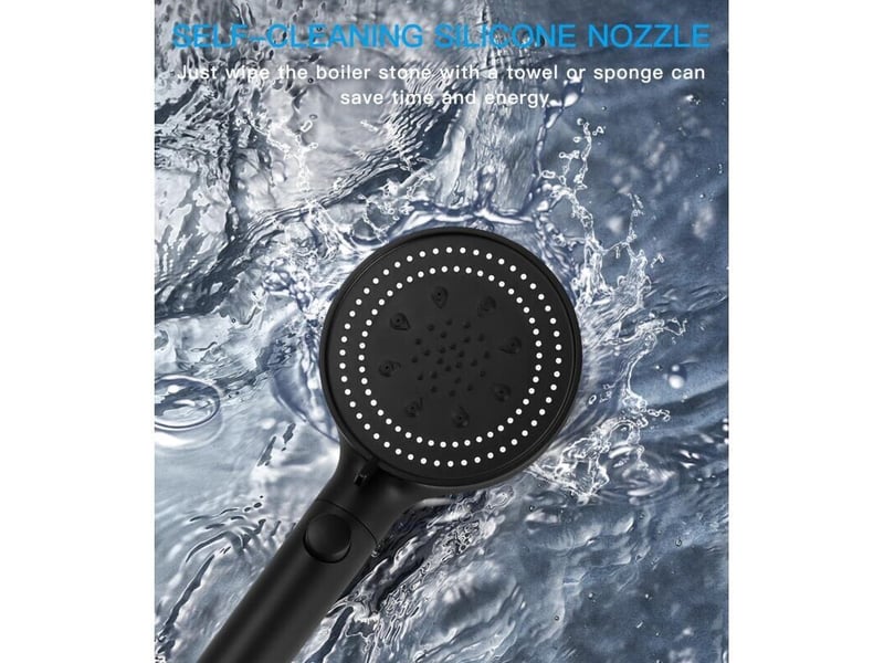  Pommeau douche 6 modes 1.5m tuyau, économie d'eau haute pression pour salle de bain  - Conforama B
