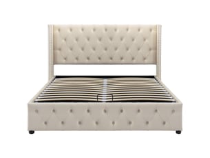 Lit 2 places 140x190 cm <strong></strong> <strong></strong> coloris beige