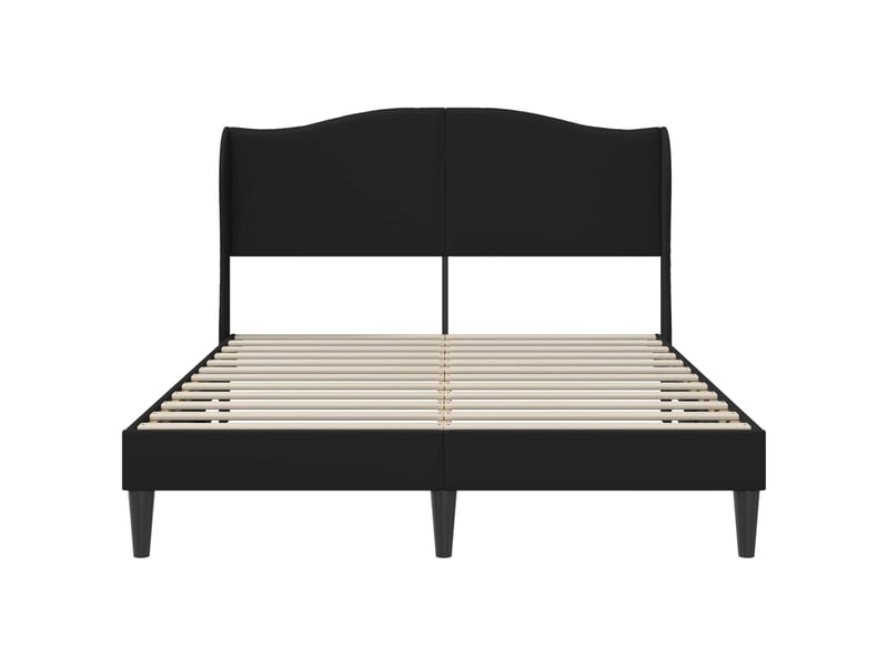  Lit double- lit adulte -  cadre de lit avec tête de lit noir 120 x 190 cm simili cuir  - Conforama C