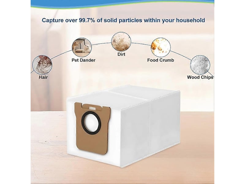  22pcs dust bag for l10s ultra s10 pro l20 ultra robot vacuum self-emptying base 3l large replacement bag  - Conforama D