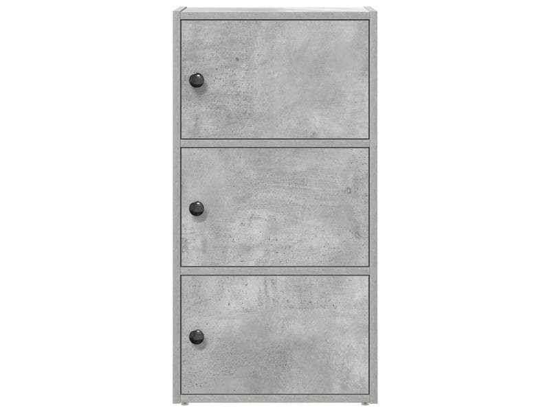  Bibliothèque, meuble de rangement salon gris béton 40x24x77 cm bois d'ingénierie  - Conforama D
