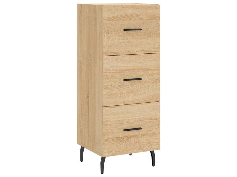  Buffet haut - bahut - meuble de rangement chêne sonoma 34,5x34x180 cm bois d'ingénierie  - Conforama D