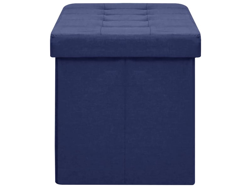  Banc chambre, banc de rangement pliable bleu faux lin  - Conforama D