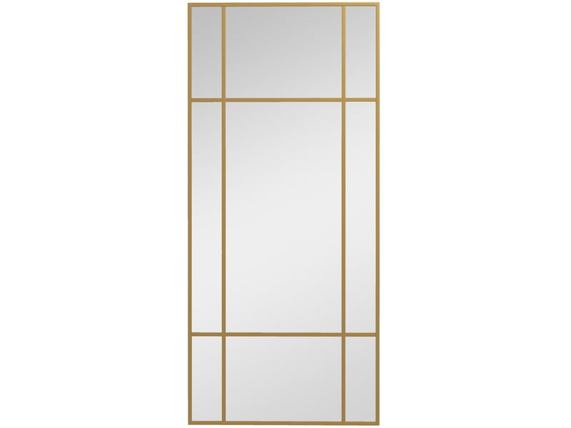  Miroir mural 110x50 cm rectangulaire avec cadre métal doré  - Conforama A