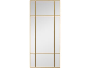 Miroir mural 110x50 cm rectangulaire avec cadre métal doré