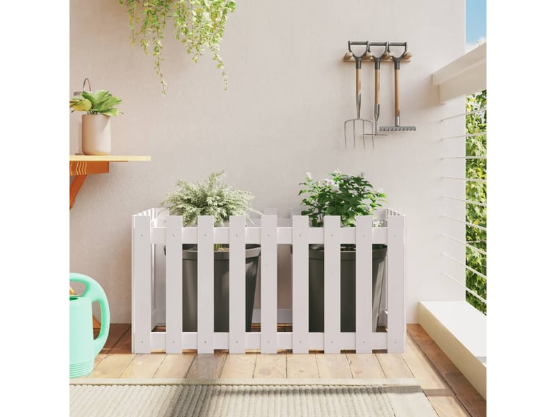  Jardinière - lit surélevé de jardin design de clôture 100x50x50cm pin massif  - Conforama B