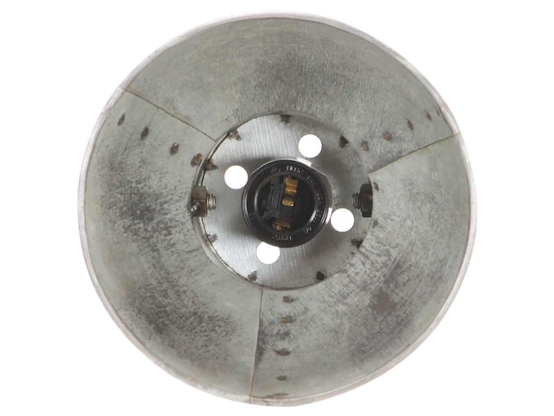  Lampe de bureau industrielle argenté rond 58x18x90 cm e27  - Conforama E