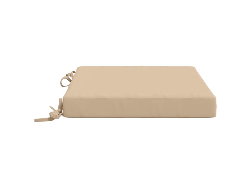 Lot de 4 coussins de siège, coussins d'assise soest 100 % polyester crème cf60393 - Conforama D