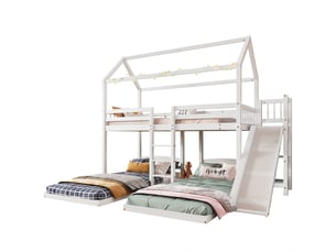 Lit superposé 90x200 cm WISHDOR   coloris blanc