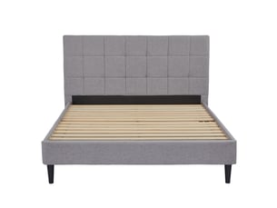 Lit 2 places 140x190 cm   BRISABNE coloris GRIS CLAIR