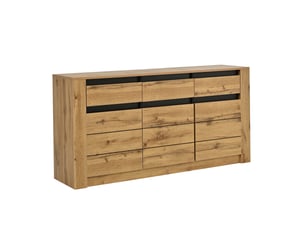 Buffet 4 porte(s) 2 tiroir(s) <strong>ROLIPO</strong> <strong></strong> - 140 cm coloris marron