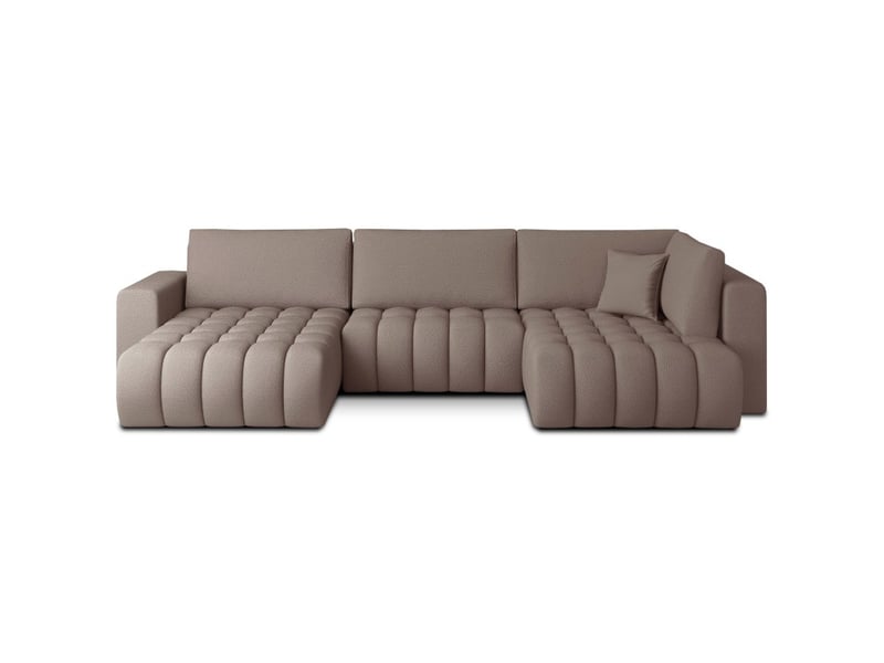  Canapé d'angle bonita convertible 6 places beige foncé tissu – gauche – 350x175cm  - Conforama A