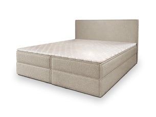 Lit avec rangement 160x200 cm <strong>MASSENO</strong> <strong></strong> coloris beige