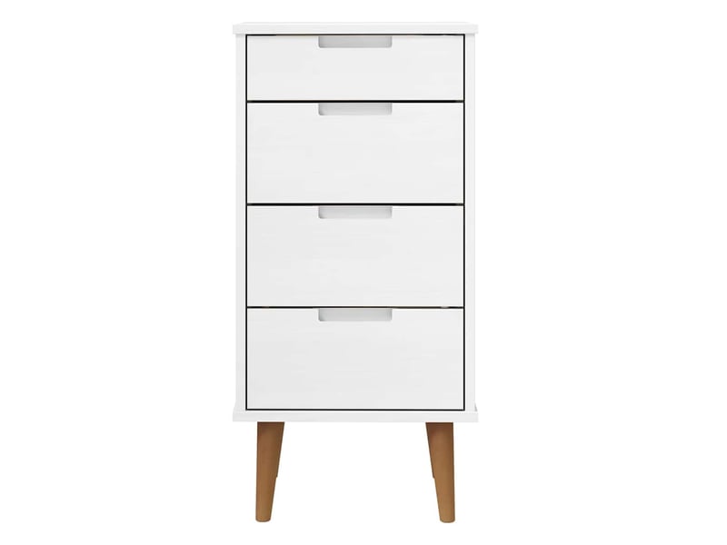  Commode chambre adulte, armoire à tiroirs molde blanc 40x35x82 cm bois de pin massif  - Conforama D