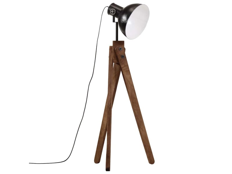  Lampadaire salon, lampe sur pied 25 w noir 45x45x120 cm e27  - Conforama A