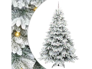 Sapin de noël, arbre de noël artificiel avec 300 led blanc 240 cm pe et pvc cf61232