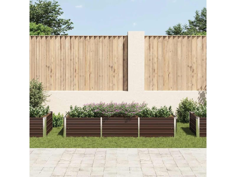 Jardinière - lit surélevé de jardin marron 240x80x45 cm acier galvanisé  - Conforama C