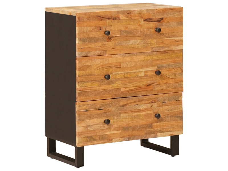  Buffet - bahut - meuble de rangement 3 pc 60 x 33 x 75 cm bois de mangue massif marron  - Conforama D