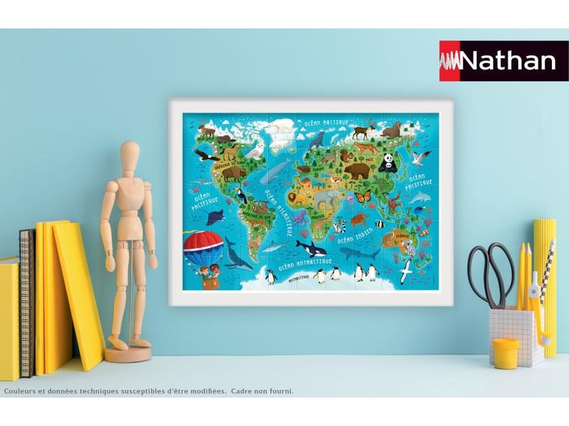  Puzzle 45 p - carte du monde des animaux - nvlle edition 86174 - Conforama B