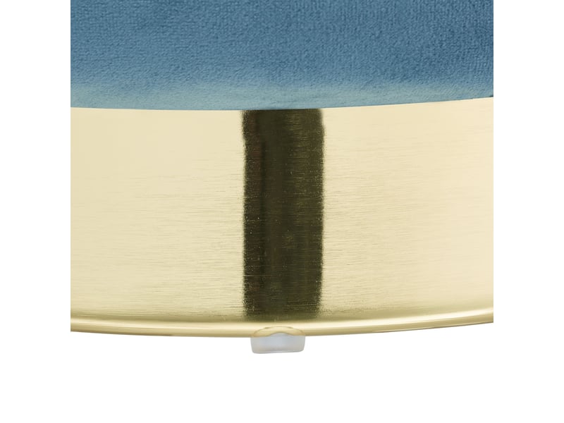  Pouf coiffeuse rangement chic 40 x 40 x 45 cm en velours bleu pétrole 13_0010873  - Conforama C