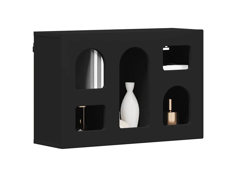  Armoire suspendue, meuble de rangement elst noir 60x20x40 cm bois d'ingénierie  - Conforama C