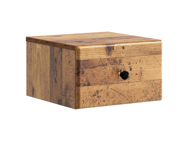  Table de chevet - cabinet de chevet - table de nuit mural bois ancien 34,5 x 33 x 20 cm  - Conforama A