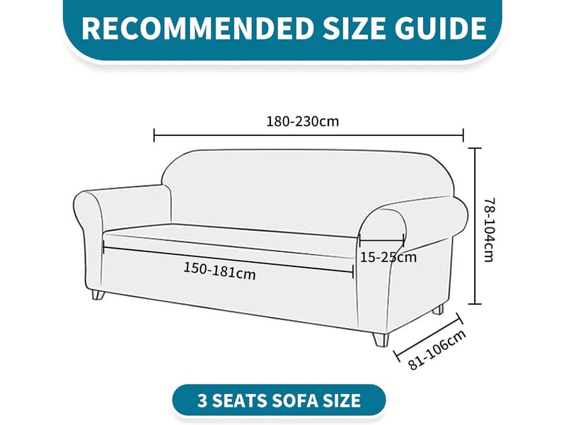 Housse de canapé en velours 3 places(180-230cm), sofa cover extensible bordeaux - Conforama B