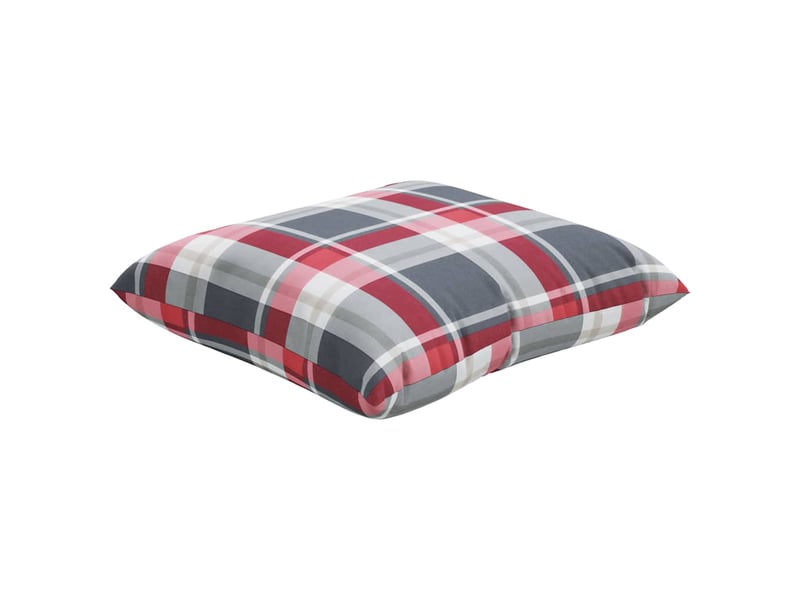  Lot de 4 coussins de canapé, coussins décoratifs motif à carreaux rouges 40 x 40 cm en tissu cf59223  - Conforama C