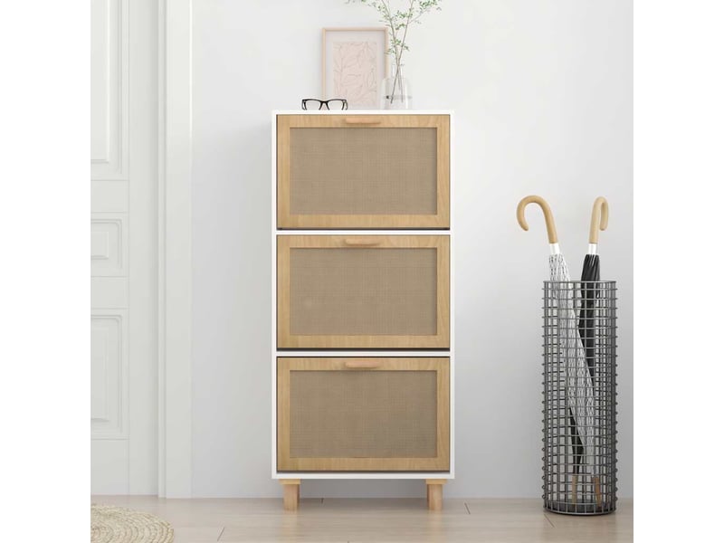  Meuble à chaussure | armoire à chaussures blanc 52x25x115 cm bois d'ingénierierotin  - Conforama C