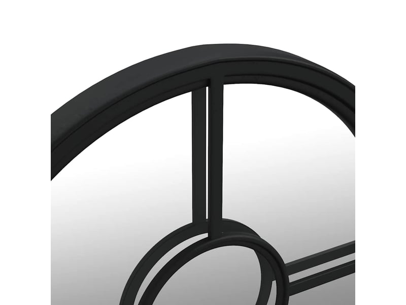  Miroir de jardin, miroir décoratif noir 40x4 cm fer rond utilisation extérieure cf62707  - Conforama E