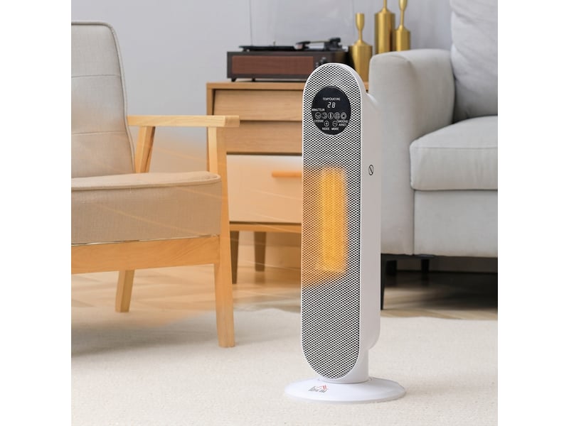  Radiateur électrique céramique ptc 2000w blanc chauffage d'appoint 2000w  - Conforama B