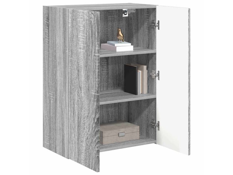  Meuble tv - banc tv - meuble de rangement mural 59,5 x 31 x 80 cm gris sonoma bois d'ingénierie  - Conforama C