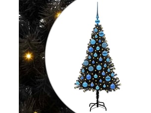 Sapin de noël, arbre de noël noir 120 cm pvc cf61545