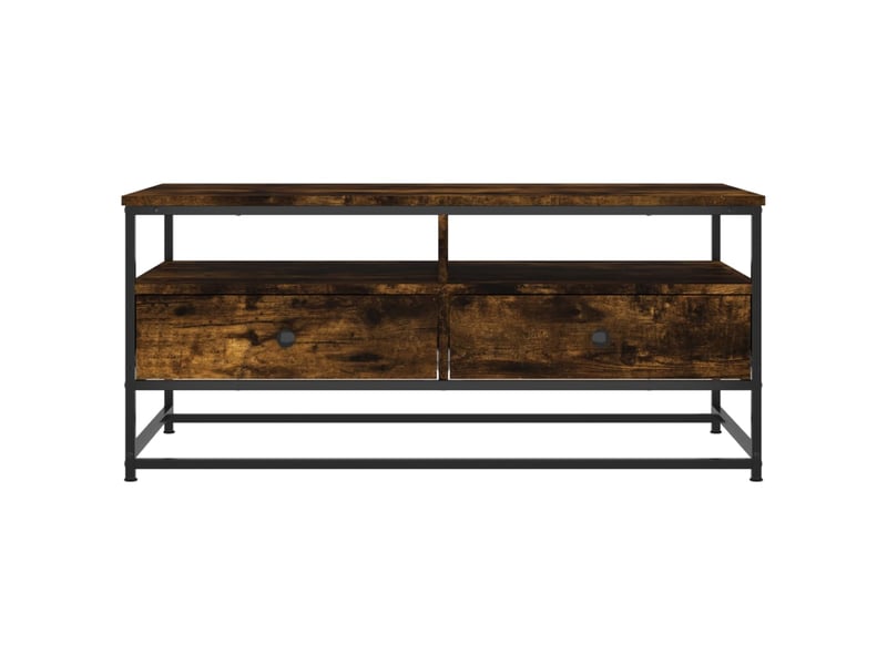  Table basse rectangulaire | table de salon chêne fumé 100x51x45 cm bois d'ingénierie  - Conforama D