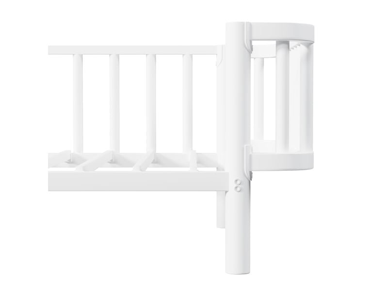  Lit banquette 90x200 cm en métal blanc sans matelas  - Conforama D