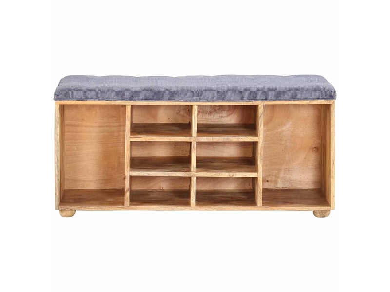  Banc d'entrée, banc interieur 100x35x47 cm bois de manguier solide  - Conforama A