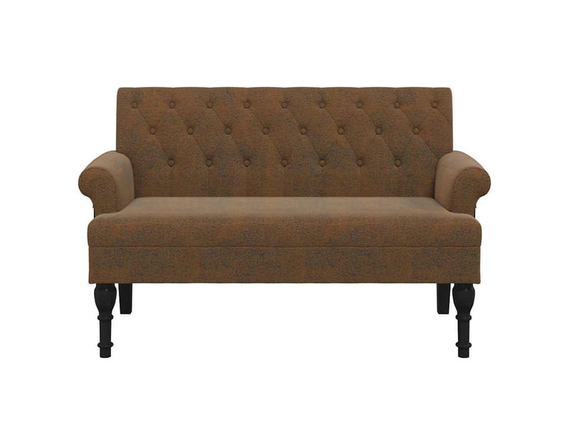  Canapé 2 places avec dossier marron 120x62x75,5 cm similicuir daim  - Conforama C