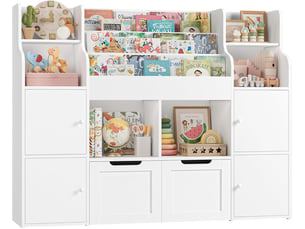 Bibliotheque coloris  blanc  G FORM  - 122 cm x 100 cm