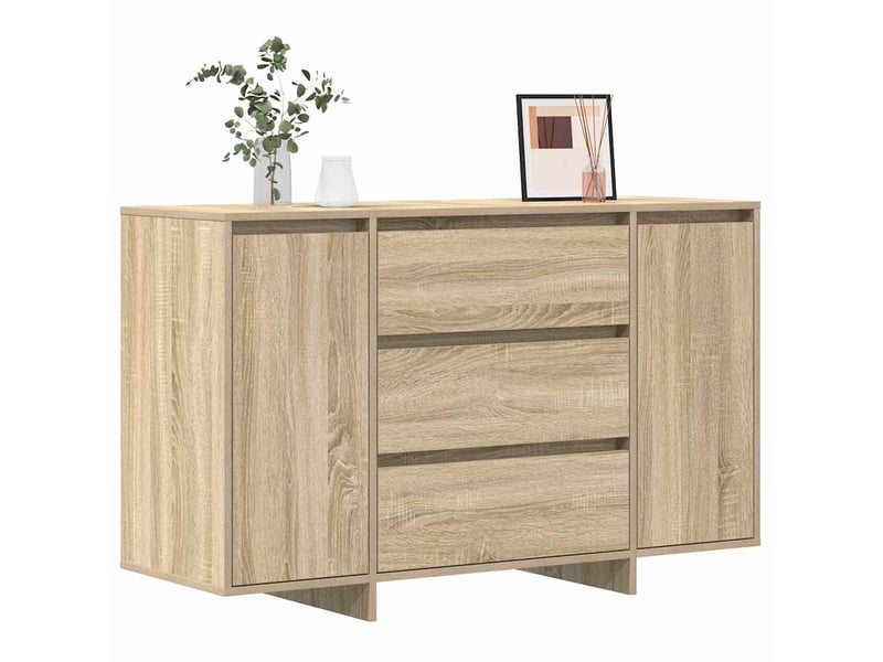  Buffet - bahut - meuble de rangement chêne sonoma 120 x 41 x 75 cm bois d'ingénierie  - Conforama C