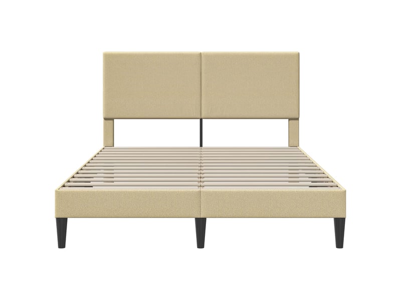 Lit double- lit adulte - cadre de lit avec tête de lit gris vert clair 160 x 200 cm - Conforama C