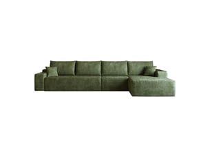 Canapé d'angle compressé gauche fixe <strong>LEYTN</strong> <strong></strong> 4 places Tissu