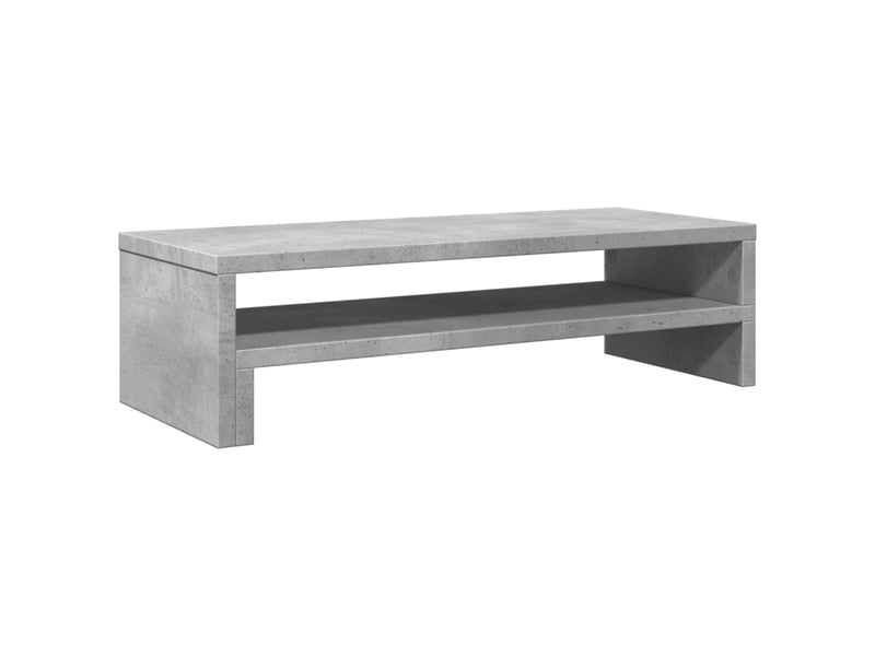 Support de moniteur table meuble bureau 54 x 22 x 15 cm bois d'ingénierie gris 02_0044891  - Conforama A