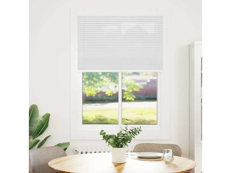 Store plissé, store de fenêtre blanc 100x150 cm largeur du tissu 99,4cm polyester cf46723 - Conforama A