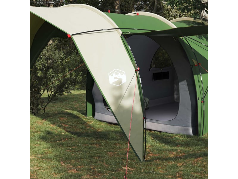  Tente tunnel, tente de camping 6 personne vert polyester 185t avec revêtement pu  - Conforama C